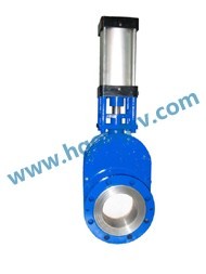 ANSI/DIN pneumatic double disc ceramic gate valve
